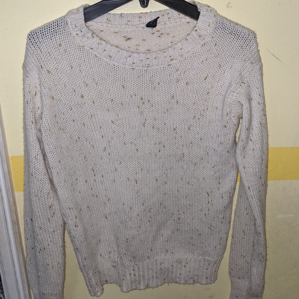 Cream and gold sweater